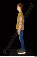  Matthew blue jeans brown t shirt casual dressed green sneakers standing whole body 0003.jpg